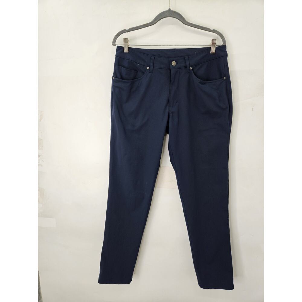 Lululemon Mens Size 32x30 ABC Pants Classic Fit Navy Blue City Preppy